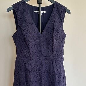 Diane Von Furstenberg Navy Floral Dress